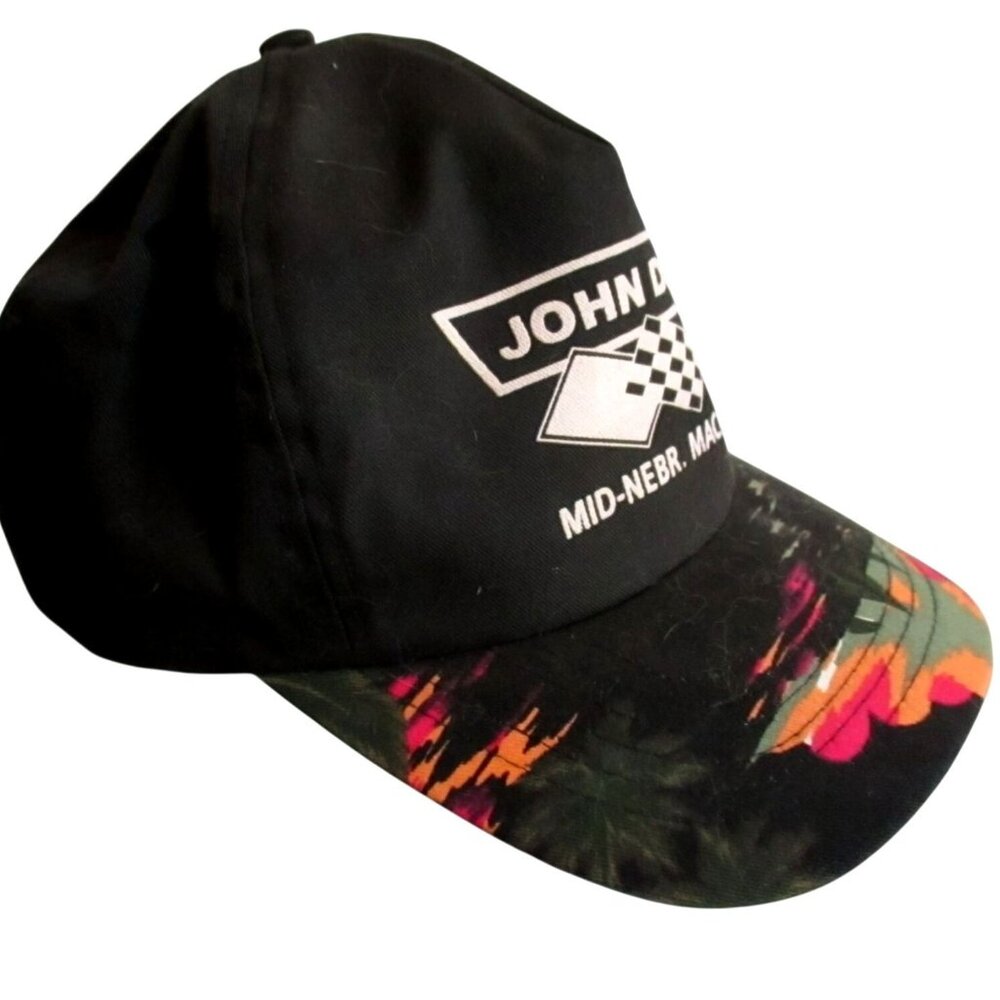 John Deere Vintage Trucker Cap Nebraska Machinery Hawaaiian Bill San Sun